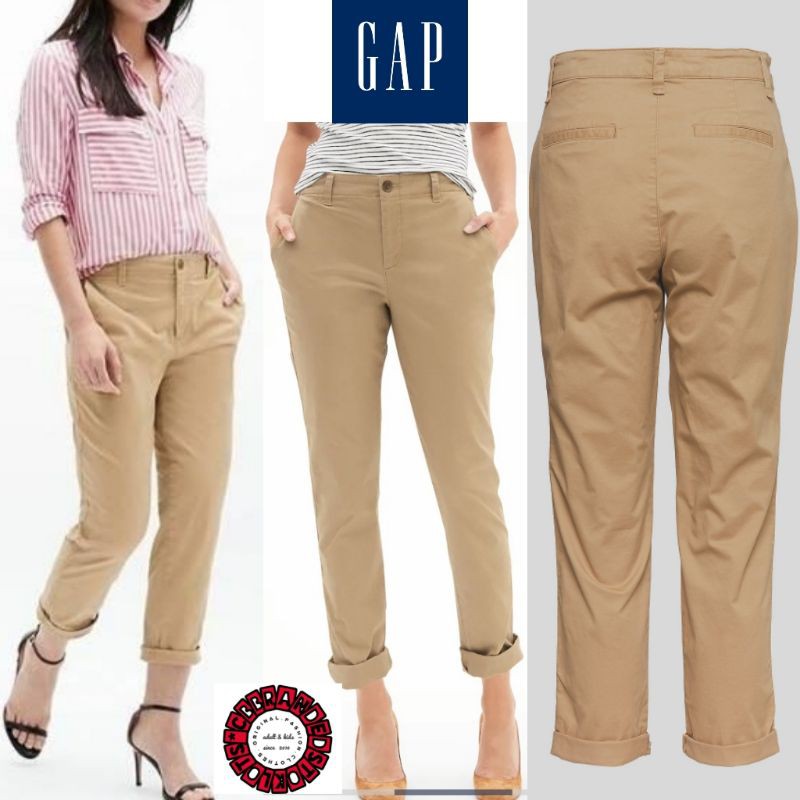 Celana Wanita Panjang Chino | Gap**Girlfriend | Twill Stretch