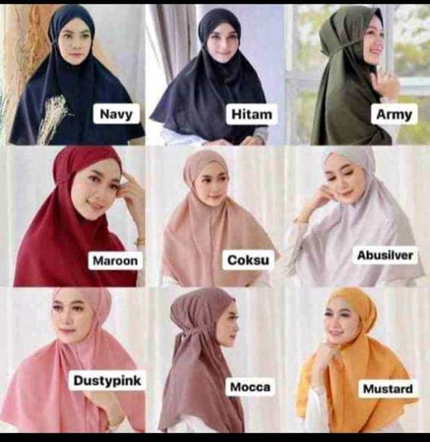 Hijab Maryam seria nonpet ukuran 65x75cm