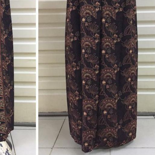 Rok Tumpal Coklat Pucuk Rebung Betawi Rok Hitam Batik