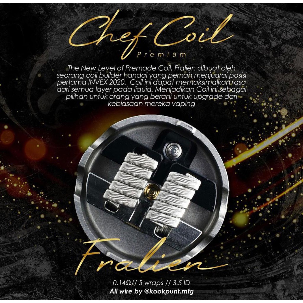 Chef Coil Premium Fralien Coil 0,14 Ohm By BatakAssoy x Preva