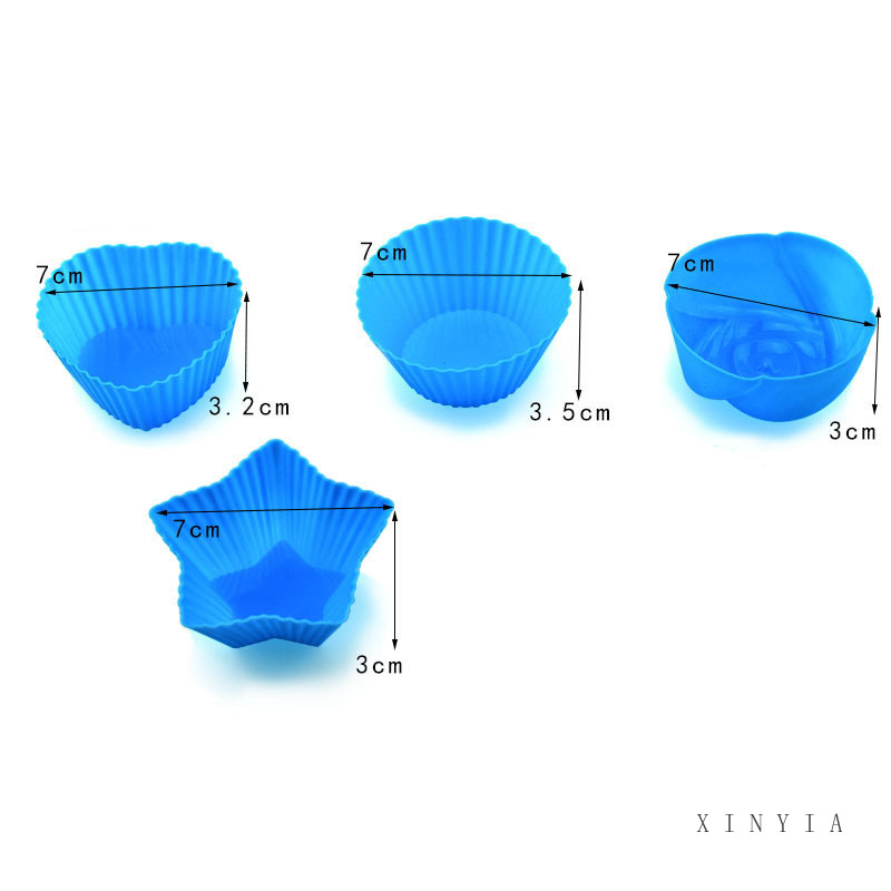 Cetakan Kue Dengan Bahan Silikon Dan Bentuk Bulat Untuk Cupcake / Muffin-1PCS