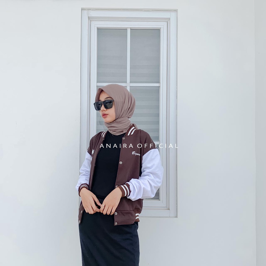 BEYOND BASEBALL CROPT PRIA WANITA JAKET OVERSIZE