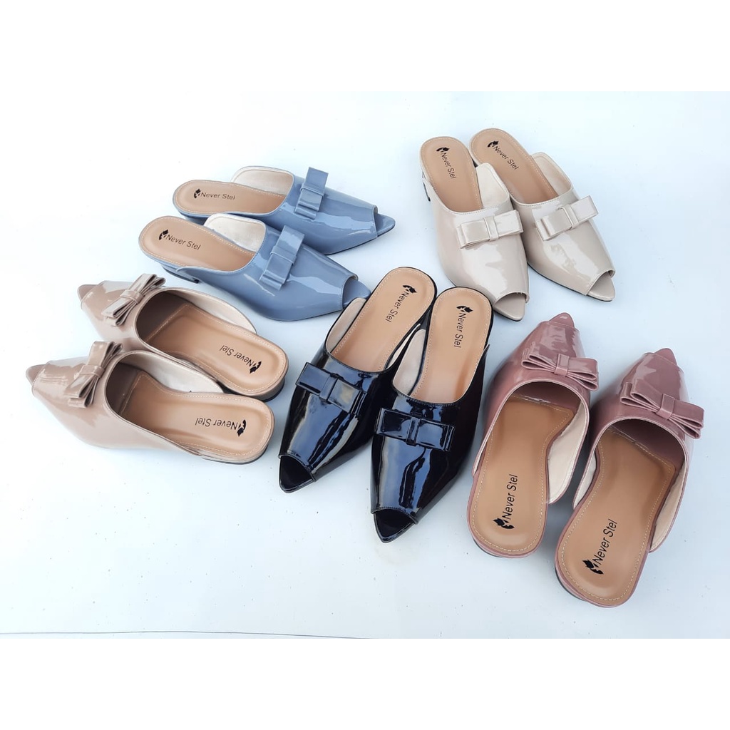 Sandal Hak 3CM selop terbaru NAURA