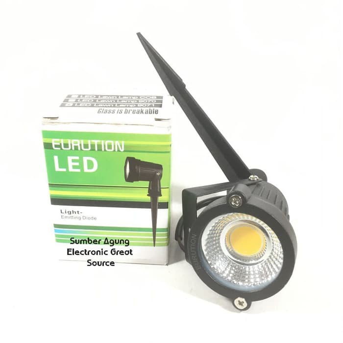 Lampu Sorot Taman LED 5W 3000K 9071 Cahaya Kuning Yellow Tancap Outdoo