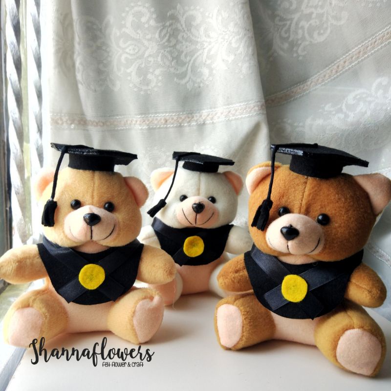 BONEKA WISUDA MINI BEAR 13cm / boneka wisuda mini /boneka buket/ boneka beruang/mini bear/boneka min