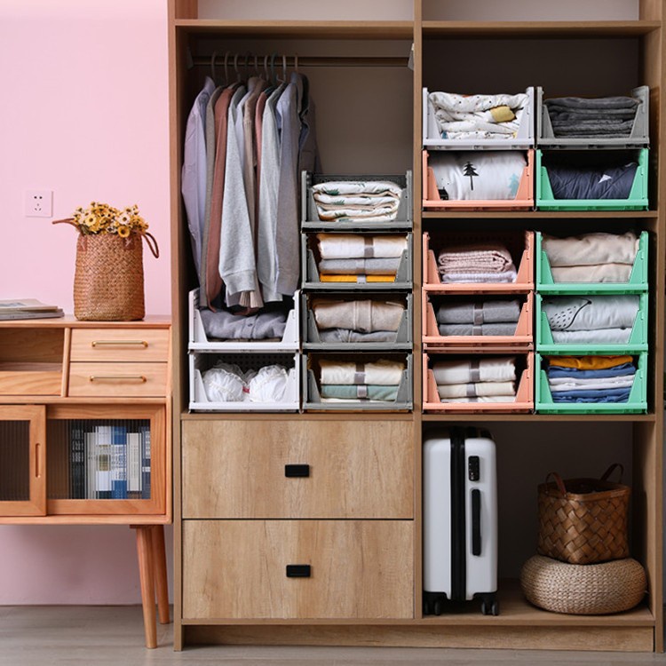 Rak storage tempat penyimpanan kotak keranjang kranjang tingkat box laci baju bayi plastik bersih pa