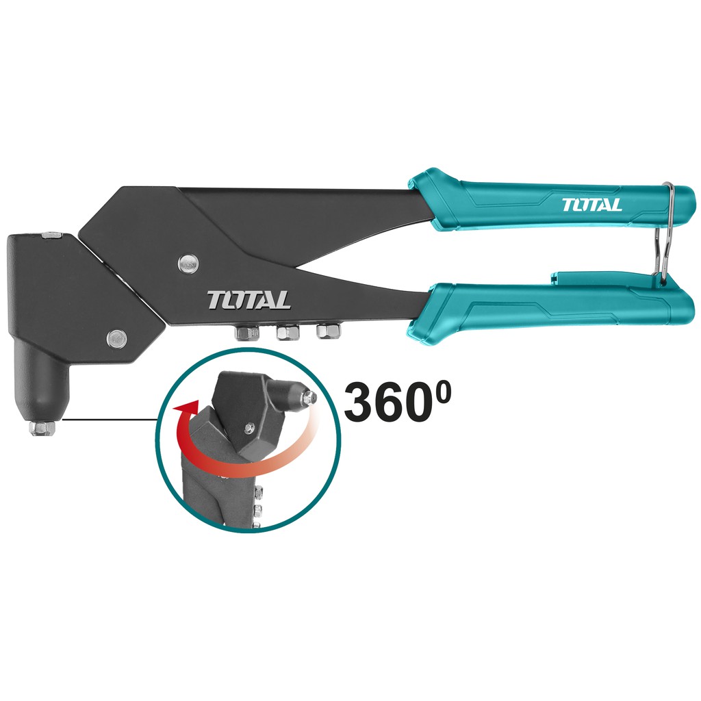 Total Tools - Tang Rivet / 360° Swivel Head-Hand Riveter Tht32106