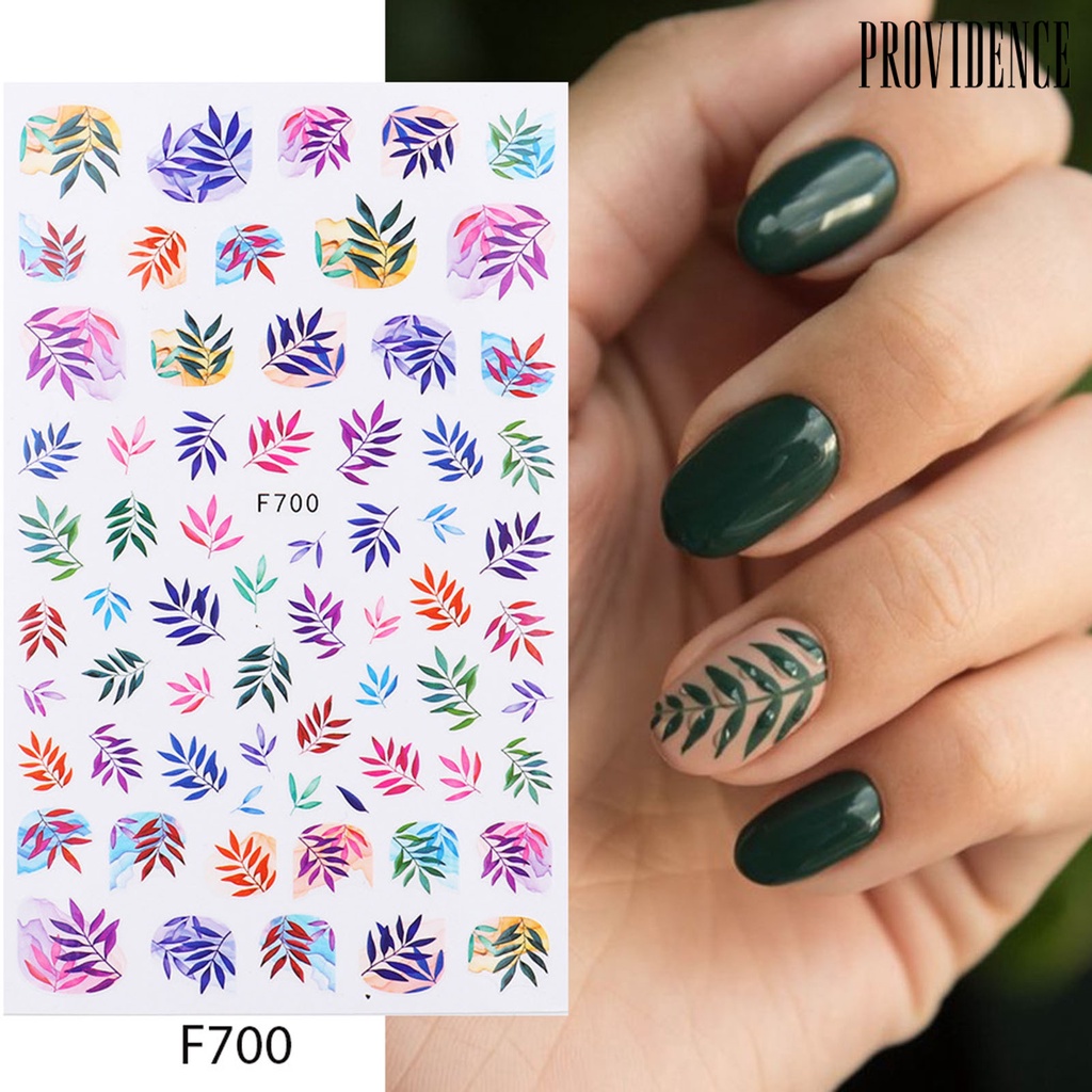 Providence Women Long Lasting Nail Art Decoration 3D Adhesive Willow Leaf Bee Floral Nail Sticker for Party