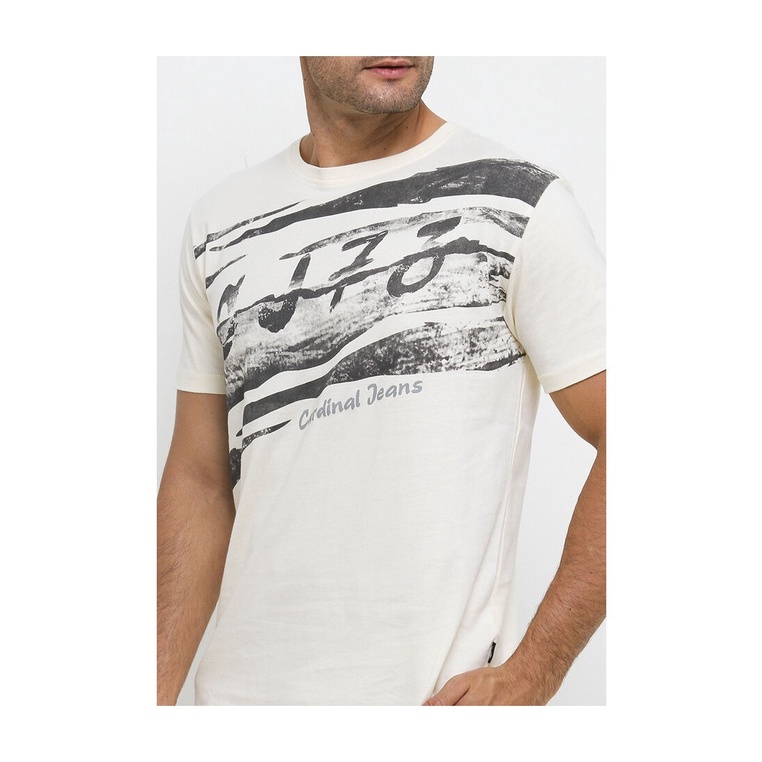 BAJU KAOS PRIA CARDINAL ORIGINAL CASUAL LENGAN PENDEK PUTIH CA05