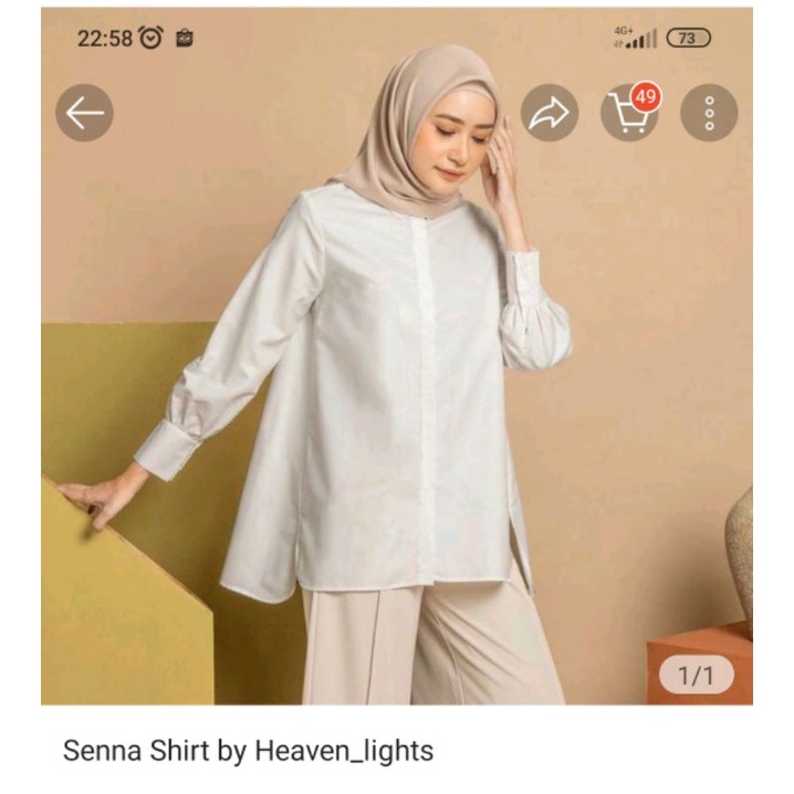 Preloved Branded Senna Shirt White size M by HL HeavenLight