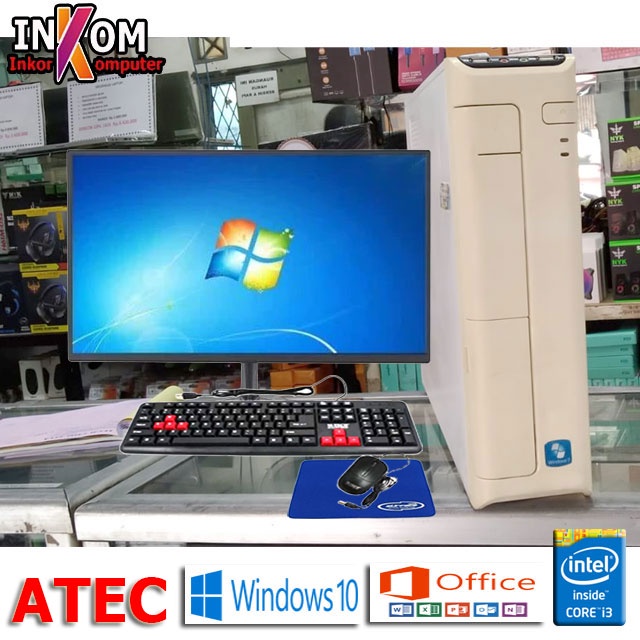 PC Built Up Atec plus Monitor Atec 17 inch Haswell Core i3