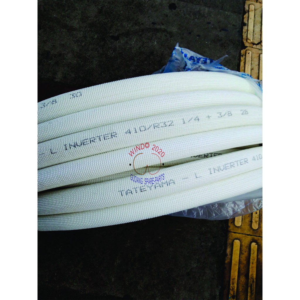 PIPA TETAYAMA 0.5PK , 3/4PK , 1PK | CHOPPER TUBE AC TEMBAGA TATEYAMA 1/4&quot; x 3/8&quot;  PANJANG 30 METER