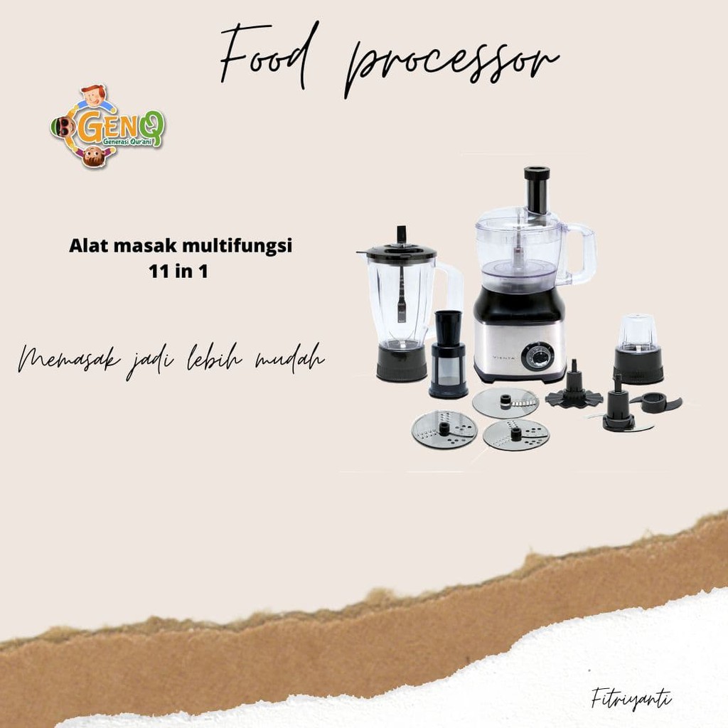 VIENTA Food Processor Flexie Tritan 11 in 1