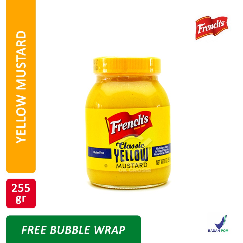

French's American Classic Yellow Mustard (Botol Kaca 255 gr)