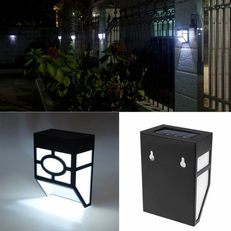Lampu Solar Dinding Waterproof 2 LED / Lampu Solar Taman Tenaga Surya 2 LED