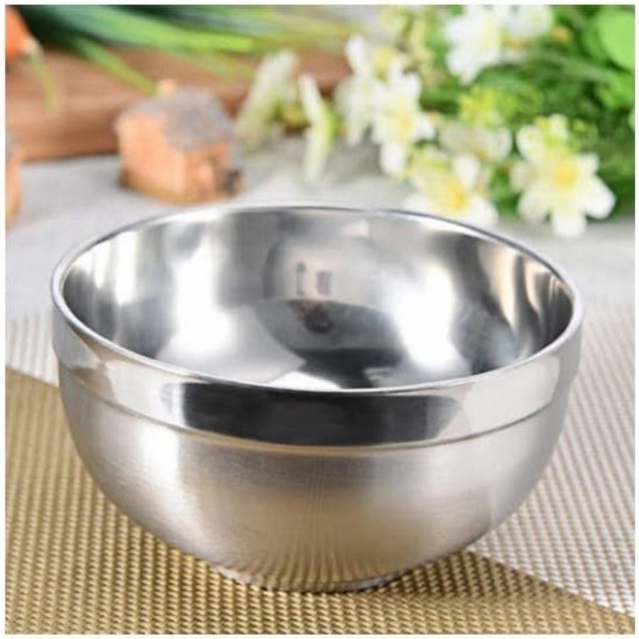 Mangkok korea stainless Tebal / Mangkok double Wall Bowl / Mangkok Anti Panas