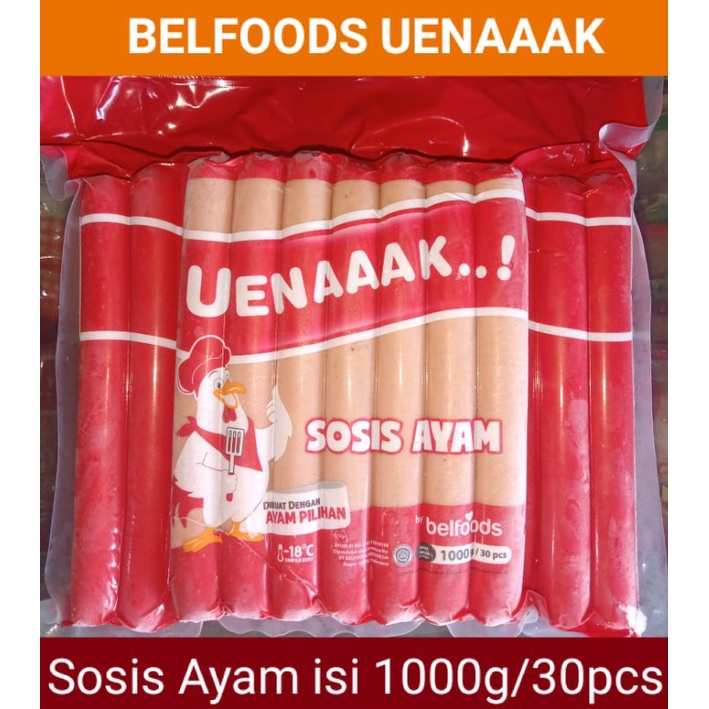 

Sosis Ayam Belfoods 1000g isi 30