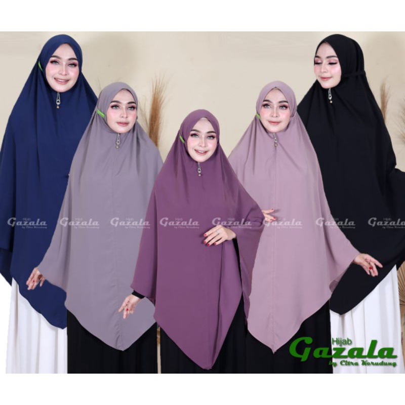 Hijab Khimar Tali Syari JUMBO Wolfis model V Shape Lancip Segitiga pinguin wolvis woolpeach Premium