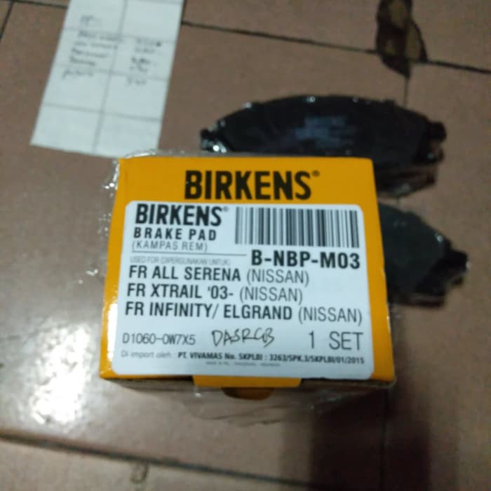 kampas rem depan nissan xtrail 2003