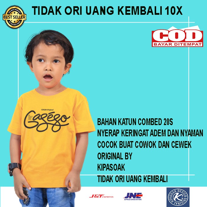 KAOS ANAK LAKI LAKI KAOS ANAK LENGAN PANJANG KAOS MURAH KAOS DISTRO KAOS GAGEGO ANAK KIDS T SHIRT