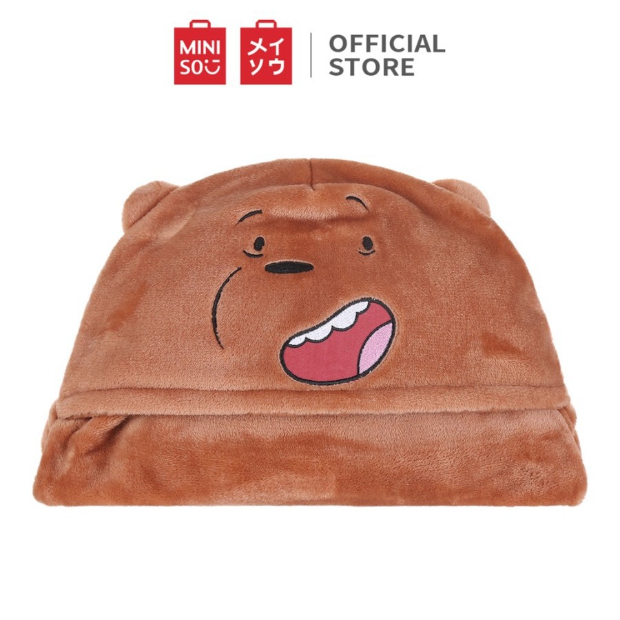 MINISO We Bare Bears Selimut Alas Blanket Tidur Dewasa - Grizzly