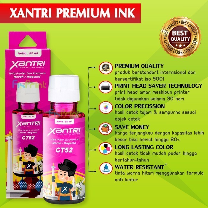 Tinta Refill XP GT51 GT52 Printer XP GT-5810 GT-5820 315 415 515 615