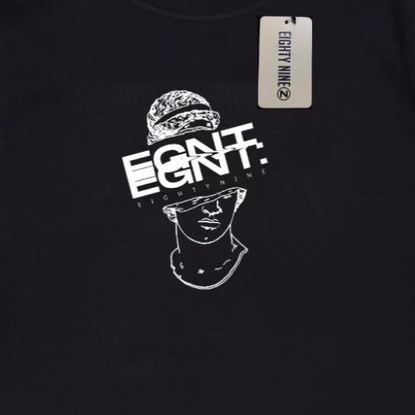 Sweatshirt Crewneck EGTN Face Hard Black Keren Simple Terbaru