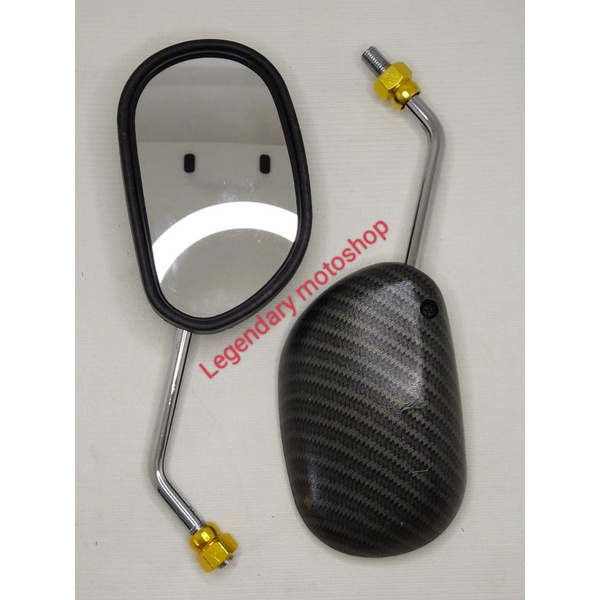 Spion Carbon Nouvo Mio soul smile'Mio sporty MIO J Batang Chrome tanggung