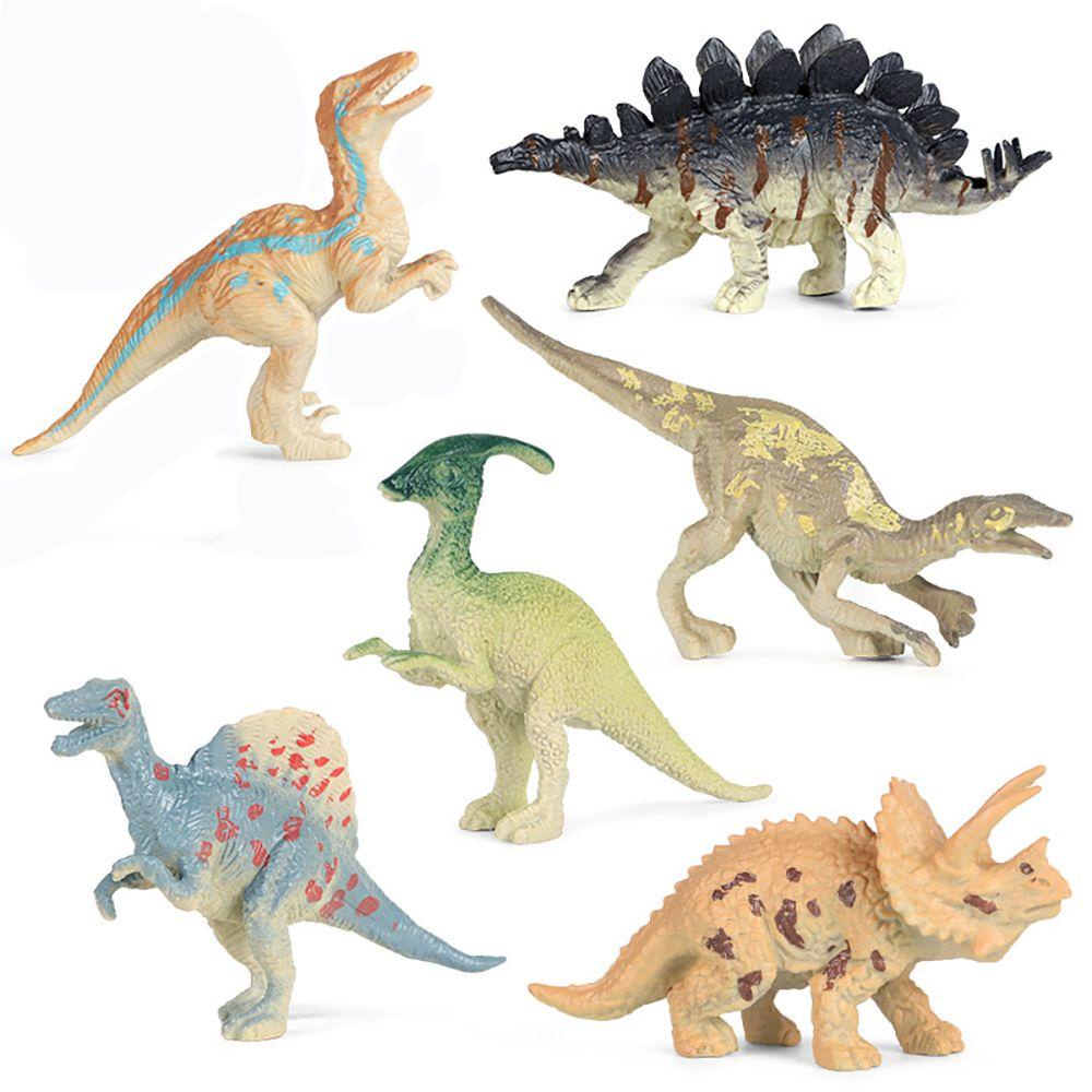 Nanas 6 Pcs Manusia Hidup Model Dinosaurus Hadiah Mainan Edukasi Pembuatan Pemandangan Triceratops Pterosaurus