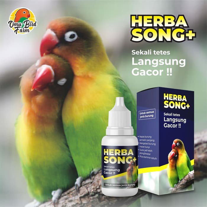 Herba Song Plus VITAMIN BURUNG Lovebird, Kenari, Kacer, Suara Gacor