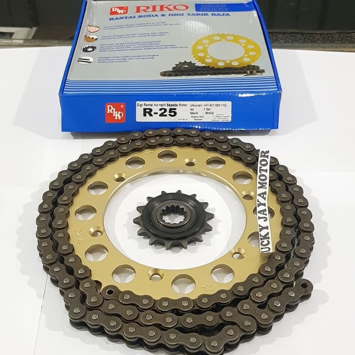 Gearset Girset Chainkit Gir Gear Set Rantai Chain Kit Yamaha R25 R 25 Av6220