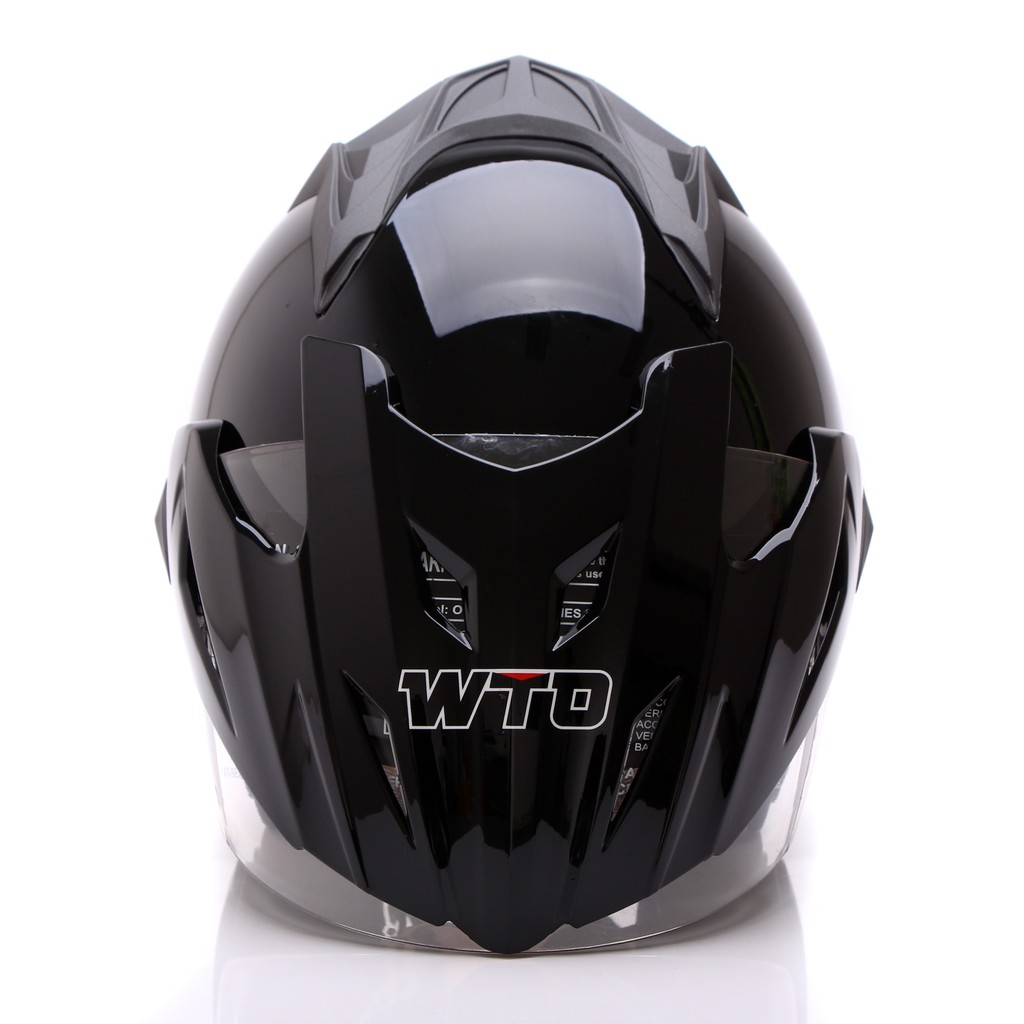 [Helm Dewasa] WTO Helmet Pro-Sight - Double Visor - Black