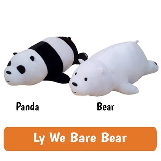 Boneka We Bare Bears Lying Berbaring Bear Panda Shopee  