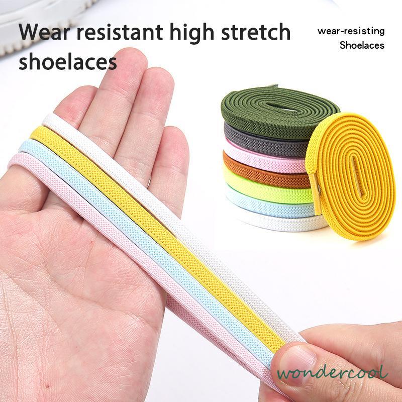 1 Set Tali Sepatu Magnet Simple Shoelace Magnetic Simple Lazy Tali Sepatu Elastis Bulat Karet Praktis-Won