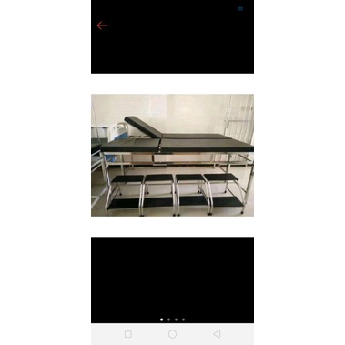 Meja Periksa Knock Down stainless hollow