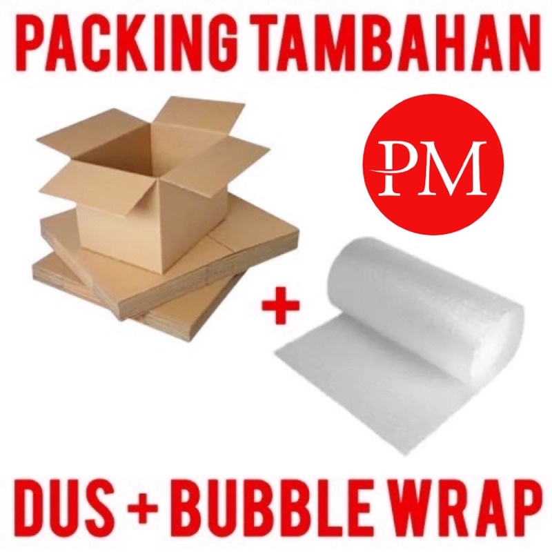 

PACKING KARDUS + BUBBLE WRAP TAMBAHAN UNTUK BARANG FRAGILE