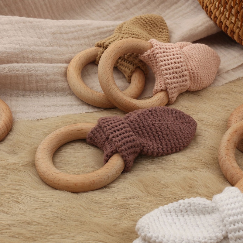 Mary Mainan Teether Bayi Bentuk Kelinci Bahan Kayu BPA Free