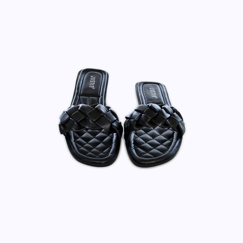 New Arrival Justin Sandal Teplek Wanita JH 49 Hitam Kekinian