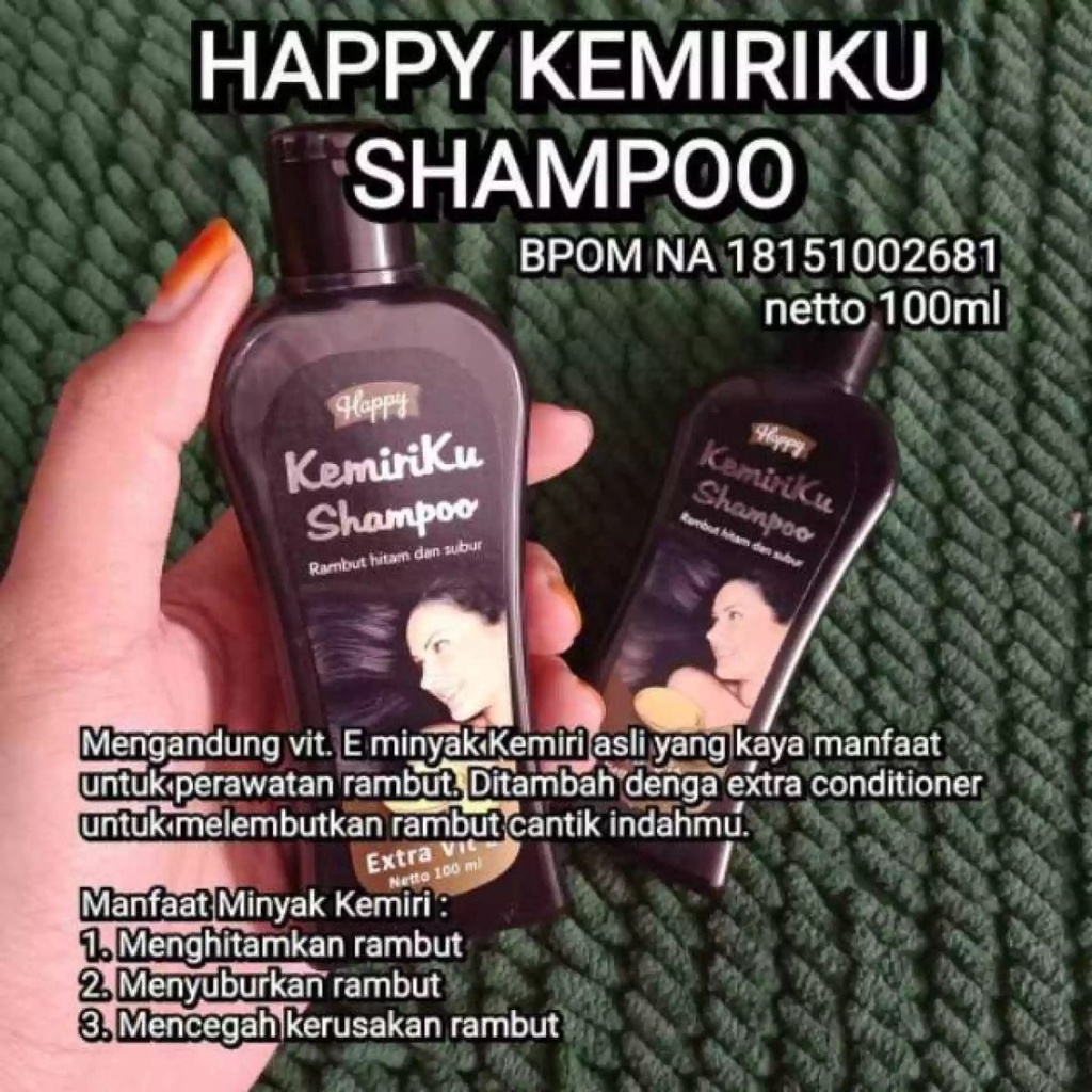 SHAMPOO KEMIRIKU 100ml GIRLSNEED77 ORIGINAL BPOM HALAL Happy Shampo Kemiri Ku Sampo