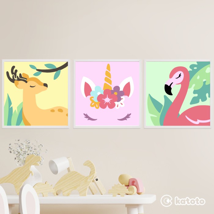 

PAINT BY NUMBERS ANIMALS SERIES. PAKET MELUKIS ANAK PEREMPUAN CANVAS - Pilih Varian