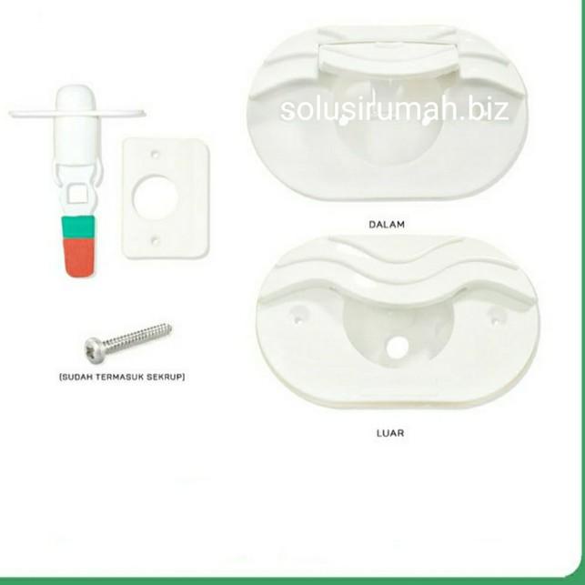 Keluaran Terbaru.. KUNCI BULAT OVAL PVC KAMAR MANDI PLASTIK U PINTU PLASTIC HANDLE SELOT