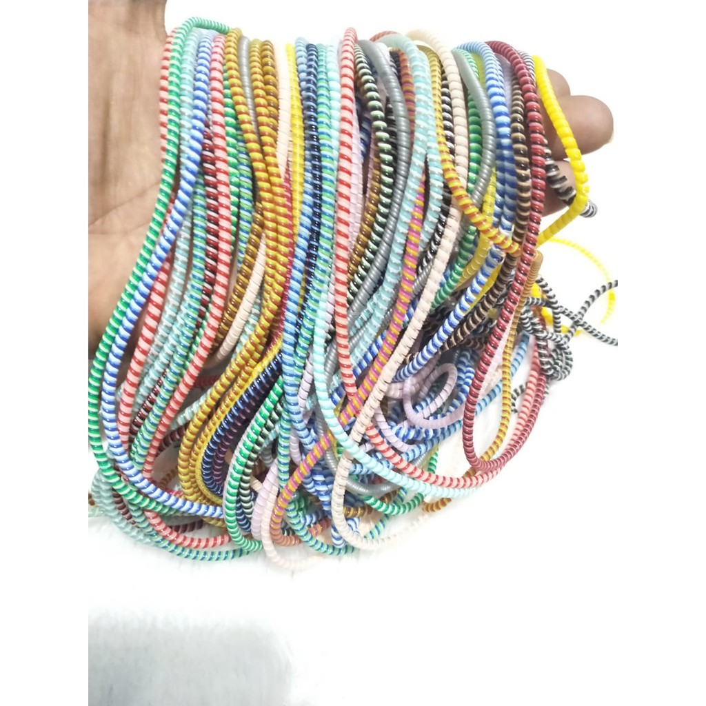 PELINDUNG KABEL CHARGER SPIRAL PROTECTOR DATA CABLE 3 WARNA - WARNI