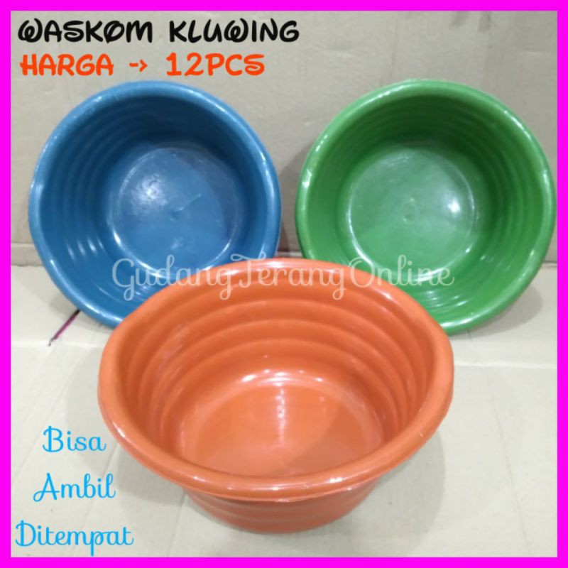 Isi 12 PCS Waskom Kluwing /Waskom Plastik/Waskom berkatan /Baskom Hajatan/Baskom