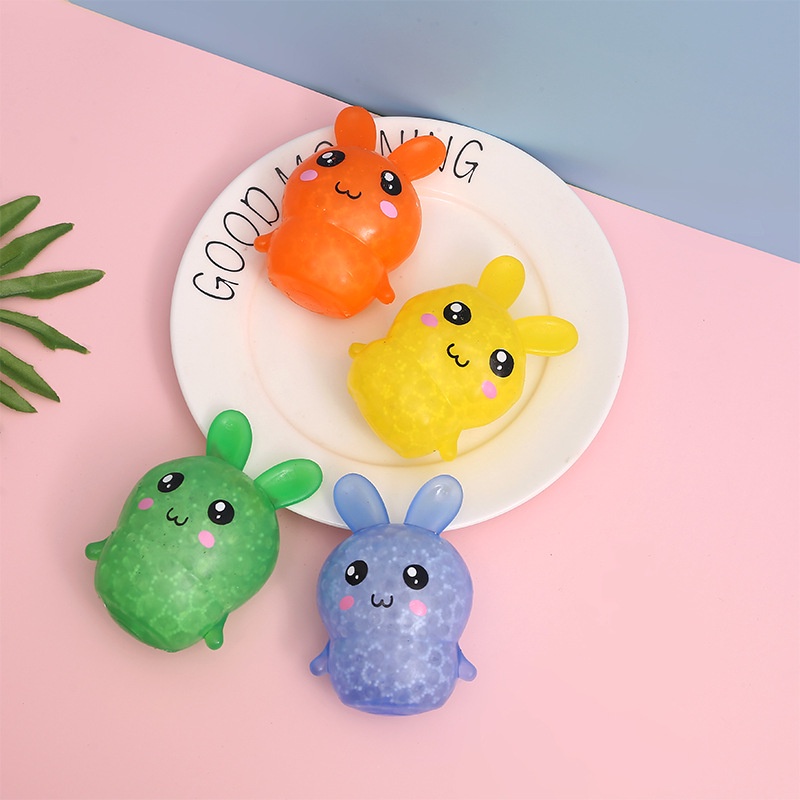 1234OS - Mainan Pop it Squishy Kelinci Karet Silikon / Mainan Squishy Mesh Ball Motif Kelinci