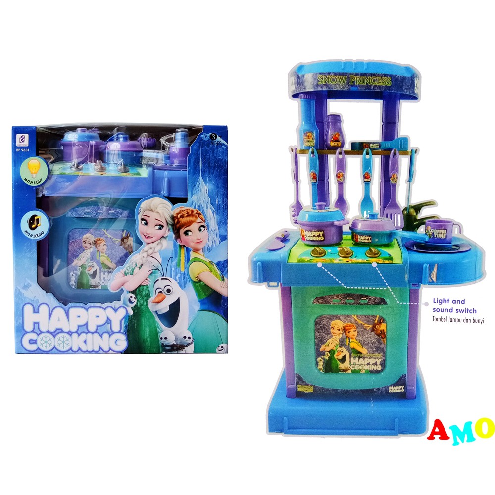 MAINAN ANAK PEREMPUAN MASAK MASAKAN KITCHEN SET FROZENN BP9631-KADO ANAK MAINAN EDUKASI