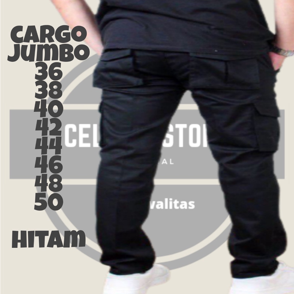 CELANA CARGO PANJANG PRIA BIG SIZE/CELANA CARGO HITAM BIG SIZE/CELANA CARGO JUMBO PRIA BIG SIZE/CELANA CARGO PANJANG WARNA HITAM BIG SIZE/CELANA GUNUNG JUMBO