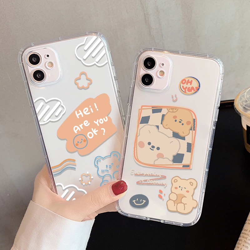 REALME Case Motif Kartun Beruang Untuk OPPO A74 A54 A94 A93 A57 A59 A8 A83 A9 F1S A39 A15 A15S A53 A32 A33 S A37 A35 A16 A16S A54S A52 A92 A1k A7 2020