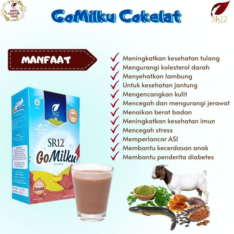 

Go Milku Susu kambing etawa SR12 isi 200 g