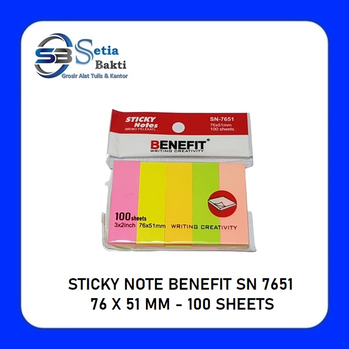 

Sticky Note BENEFIT SN 7651