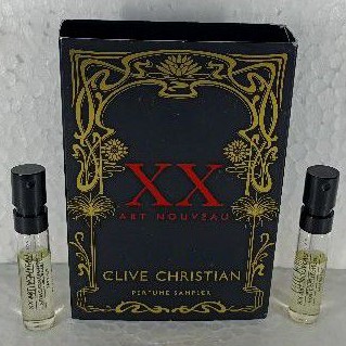 Vial Set Parfum OriginaL Clive Christian XX Art Nouveau 2 Pc Papyrus &amp; Water Lily Murah